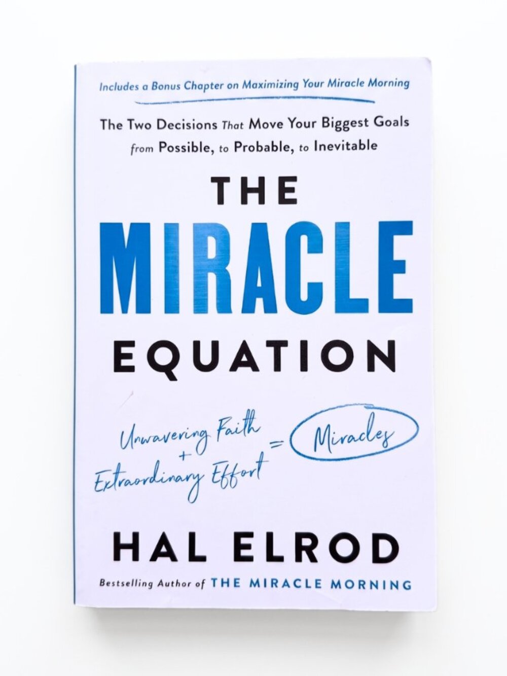 PAPERBACK Self-Help - The Miracle Equation by Hal Elrod - EUC